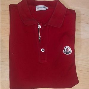 Women’s Moncler red polo shirt